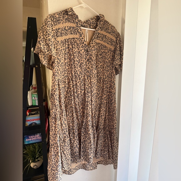 Anthropologie Georgina Tiered Mini Leopard Dress 🤎 - Picture 2 of 5